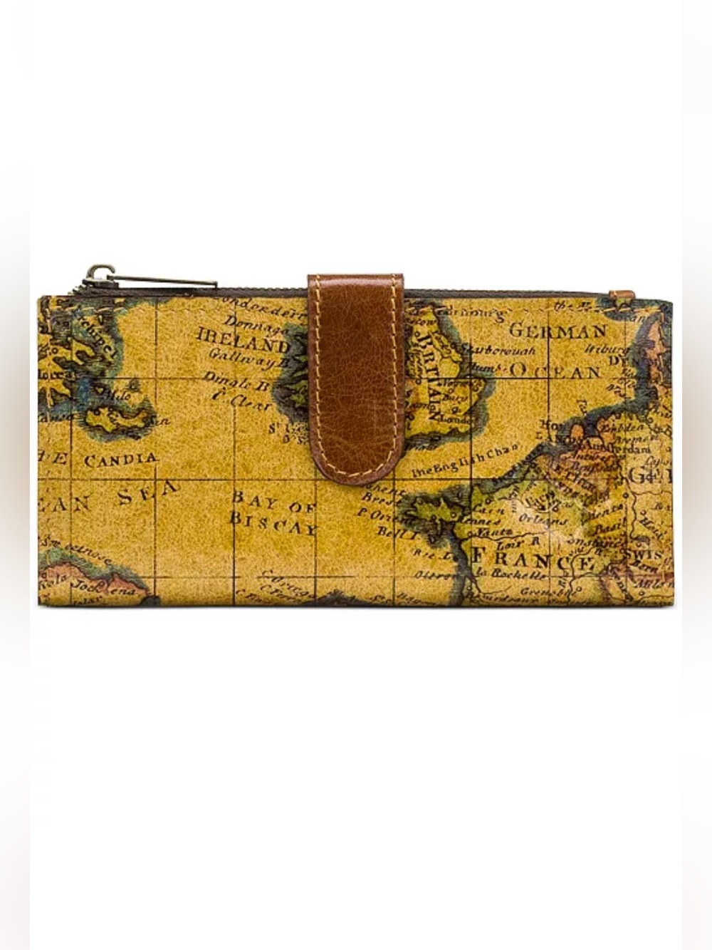 Patricia Nash Nazari Leather Mini Wallet European Map
